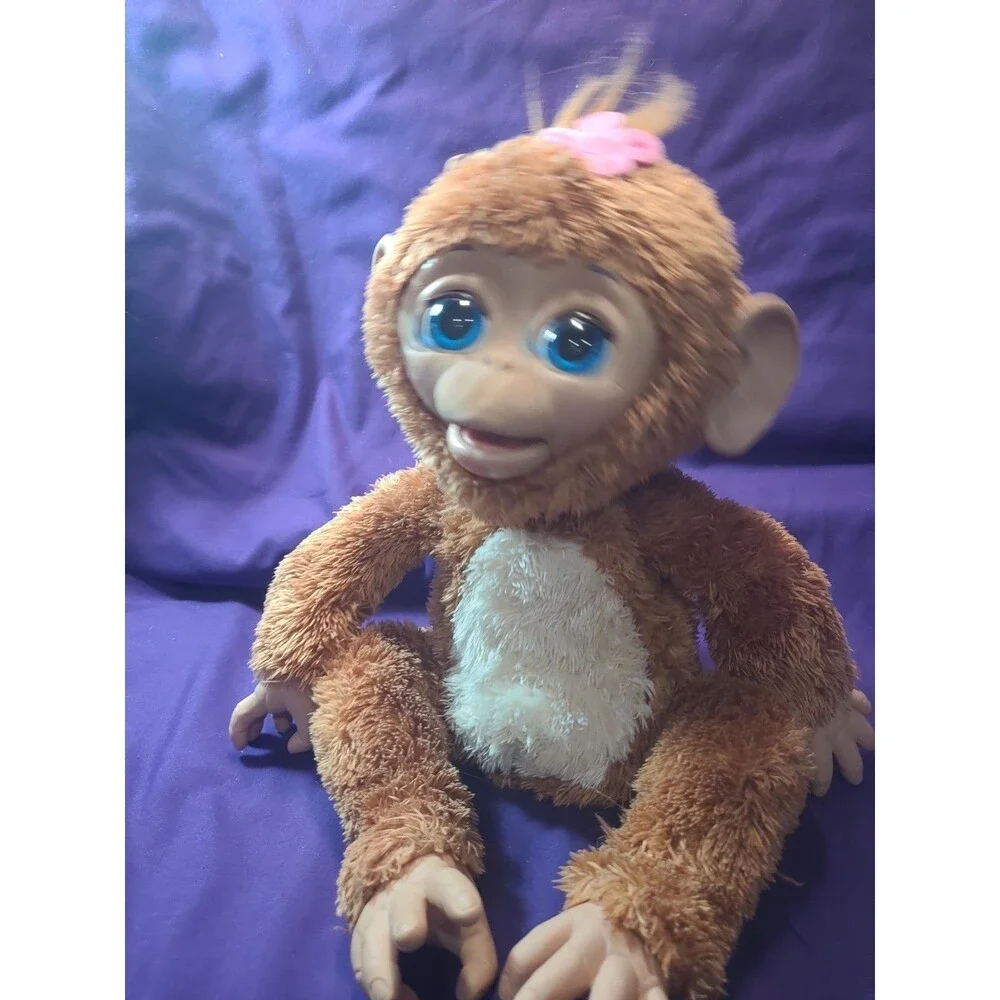 Vintage 2012 Hasbro FurReal Friends - Cuddles My Giggly Monkey -TESTED and WORKS